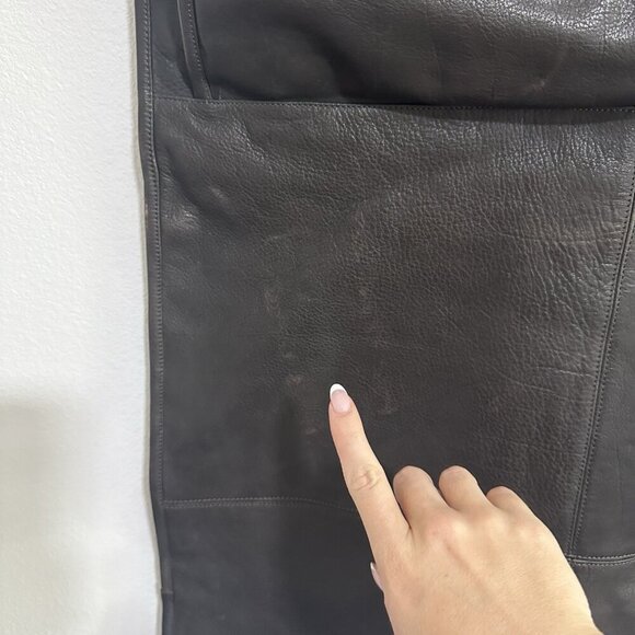 Canyon Outback Leather Goods Brown Genuine Bruno’s Memorial Logo Garment Bag - Picture 5 of 11